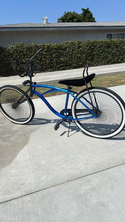 Blue Lowrider Beach Cruiser Bicycle