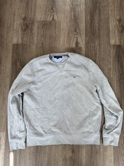 Tommy Hilfiger Mens Crewneck Sweatshirt - Light Gray, Size L