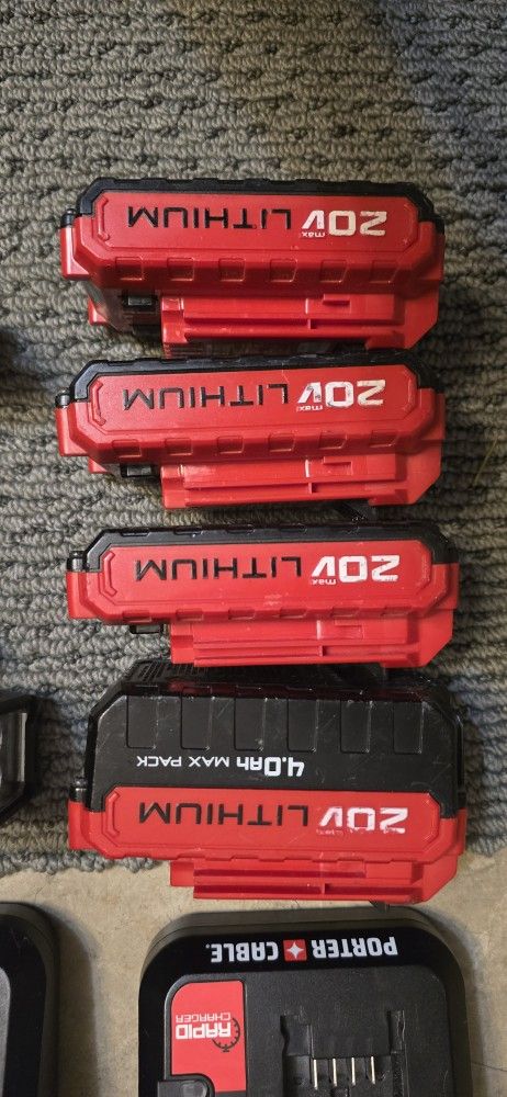 Porter Cable Tools And 20v Batteries