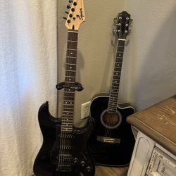 Squire Electric Guitar And Fender Amp