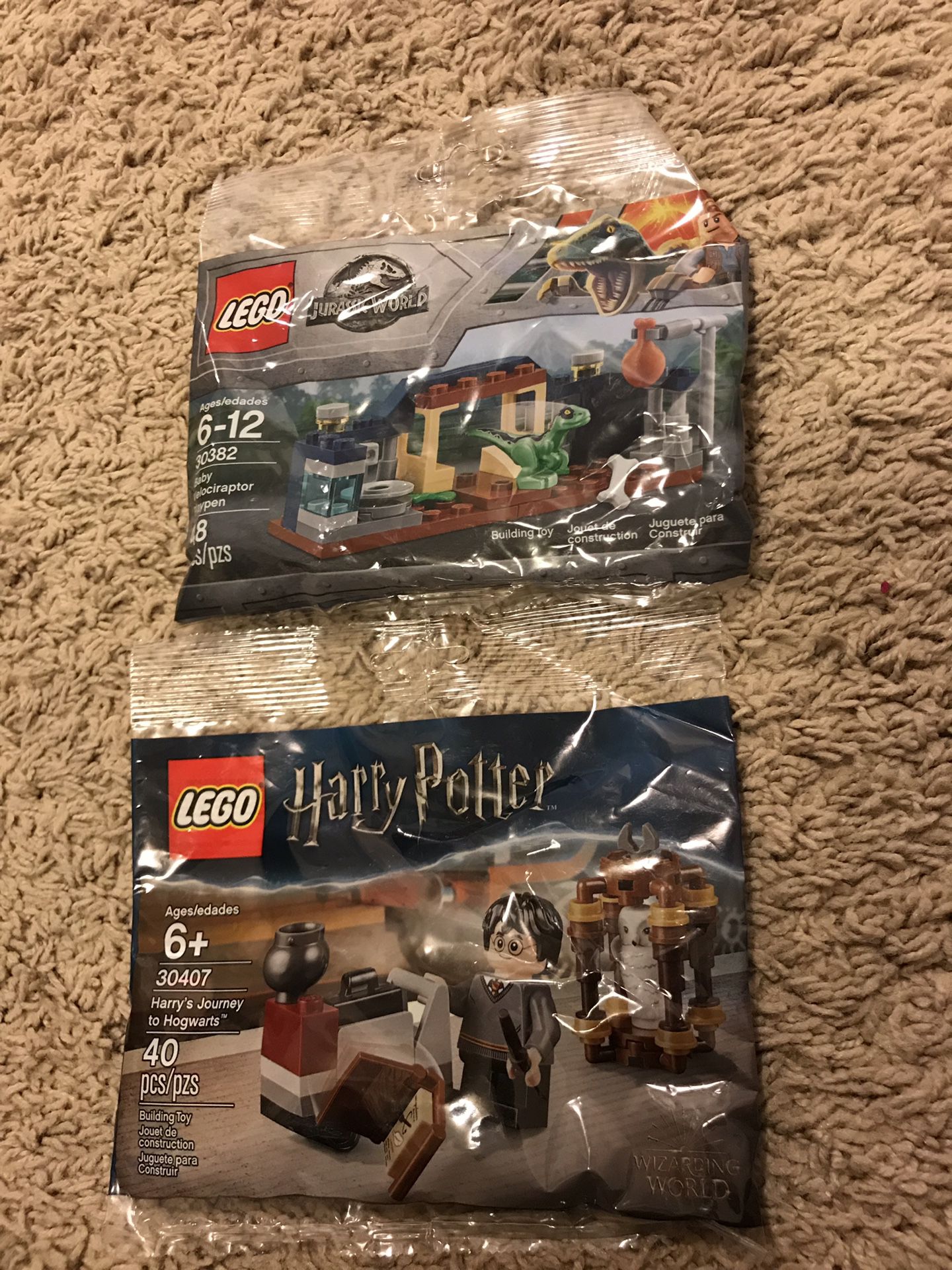 Lego 30382 Jurassic world + LEGO 30407 Harry Potter