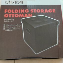 Folding Storage Ottoman - NEW