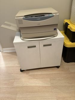 Cannon Copy Machine With Cabinet