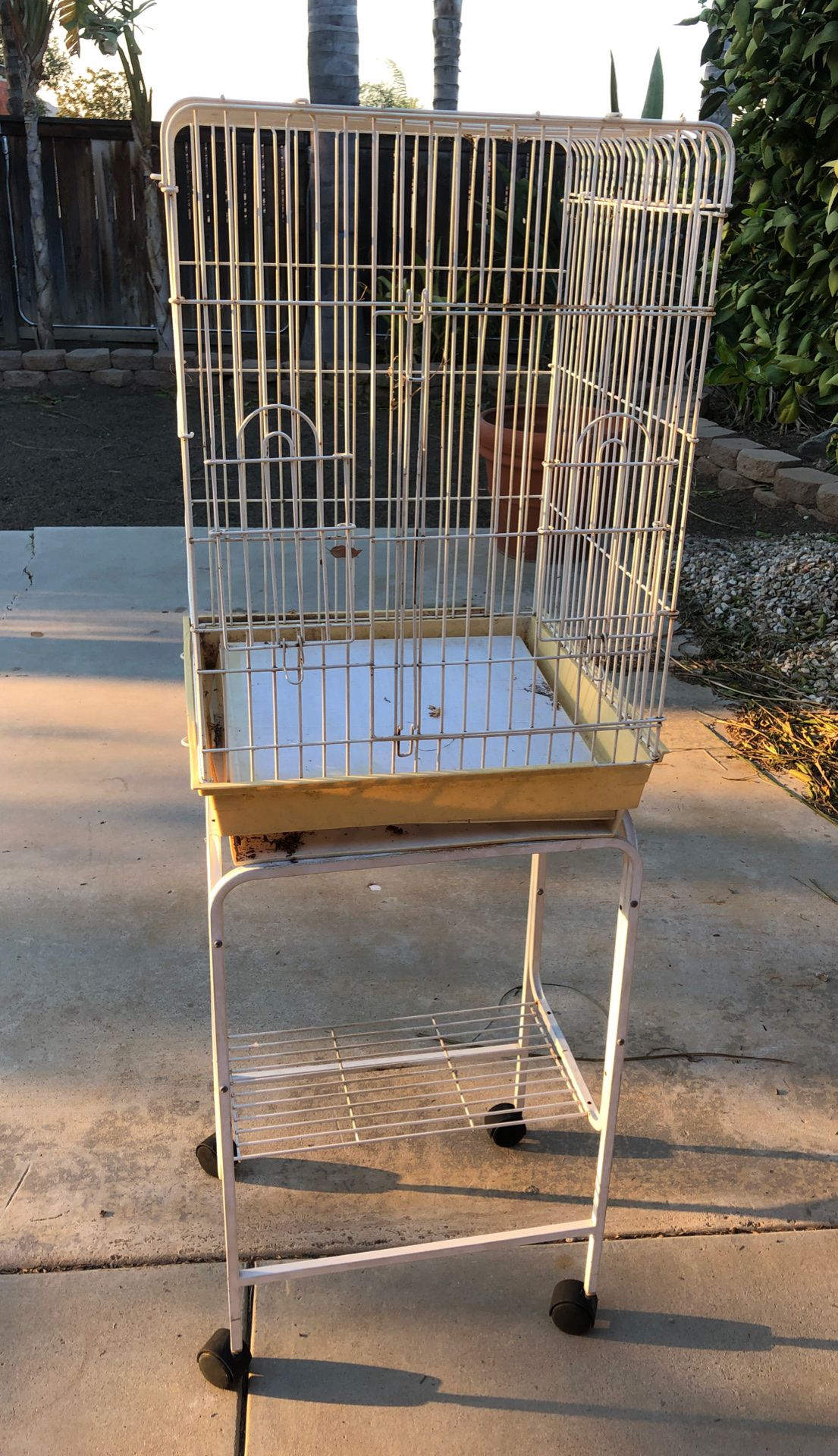 Bird cage and cart