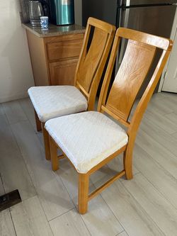 Set of 6 Wood Dining Chairs
