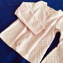 Pink Soft Bubble Texture Button Up Cardigan