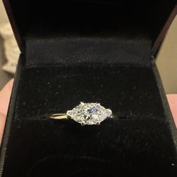 PGL Certified Marquis Diamond Engagement Ring
