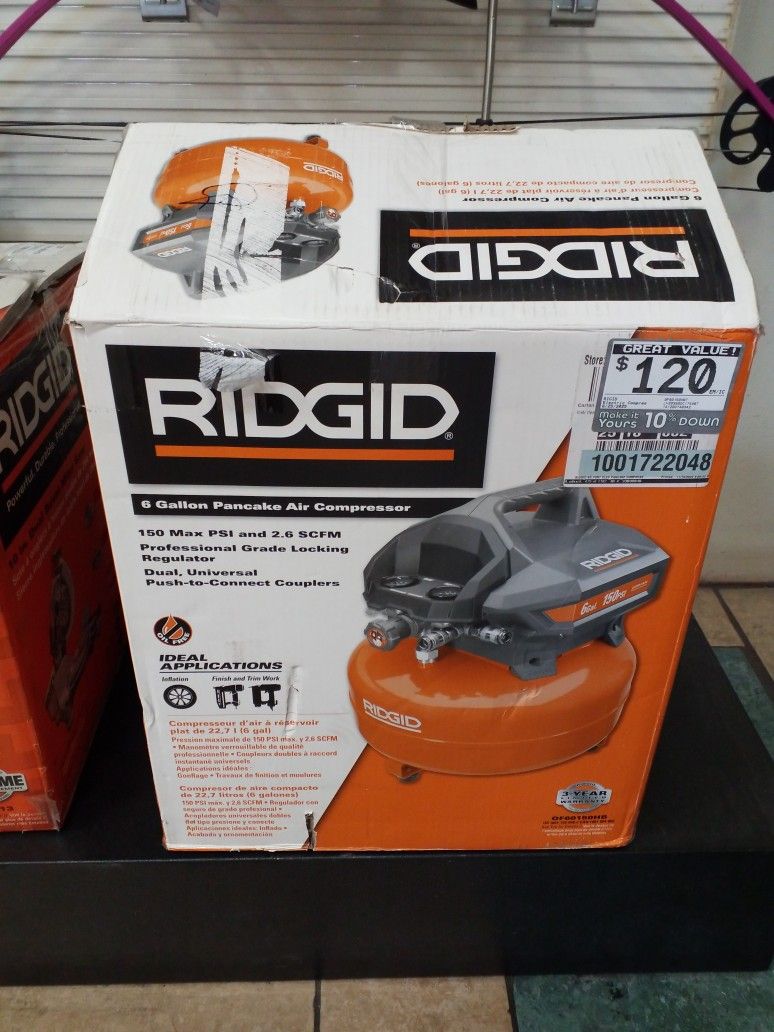Ridgid 6gal Pancake Air Compressor