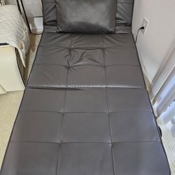 Lounge Chair/Bed with Pillow (bluish-grey)