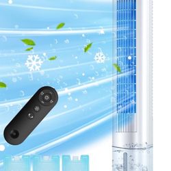 35 INCH Evaporative Air Cooler, 2024 Upgraded Swamp Cooler Air Conditioner 20Ft Remote, 70°Oscillation Windowless Air Conditioner, 3 Speeds, Smart Tim