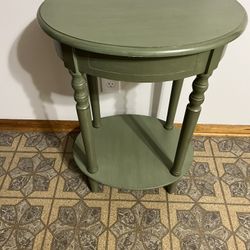 Green Two Tiered Accent Table