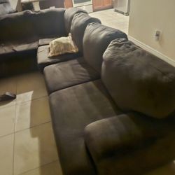 Brown Sectional  Couches 