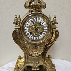 Antique French Brass Clock - Circa 1880