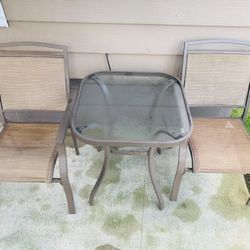 2 Chairs And Table Patio Set