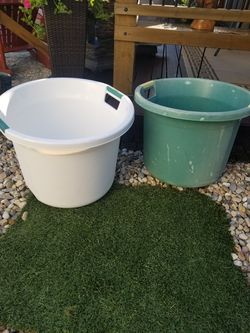 2 BIG HEAVY PLASTIC TUBS