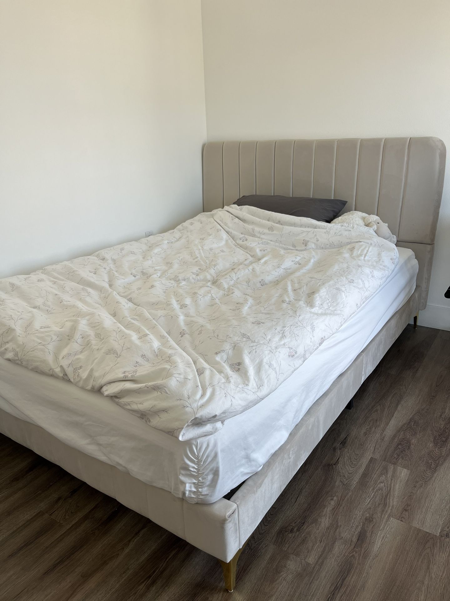 Queen Bed Frame & Mattress
