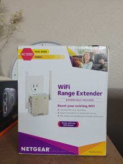 AC1200 Wifi Range Extender(EX6120) Dual-Band Wifi Range Extender, Essentials Edition, 1.2Gbps, Wall Plug, External Antenna