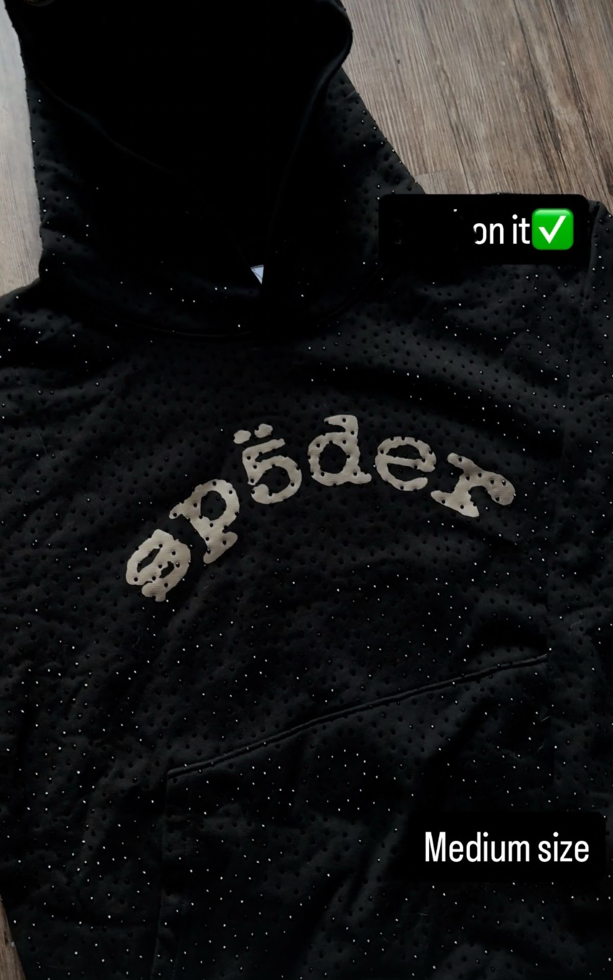 Black VVS Sp5der Hoodie Medium Size(Heavy Weight)