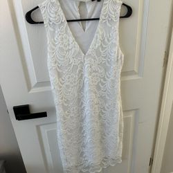 Lace White Dress 