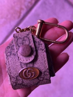 Authentic Vintage GUCCI AirPod Ear Headphone Key Chain Case