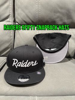 NFL new era Las Vegas raiders black scripture 9fifty SnapBack hats