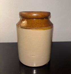 Vintage Two-Tone Stoneware Crock Jar