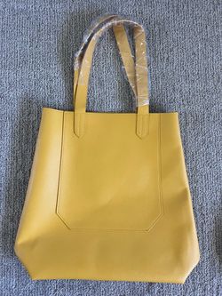 Yellow Faux Leather Tote Bag (Never used)