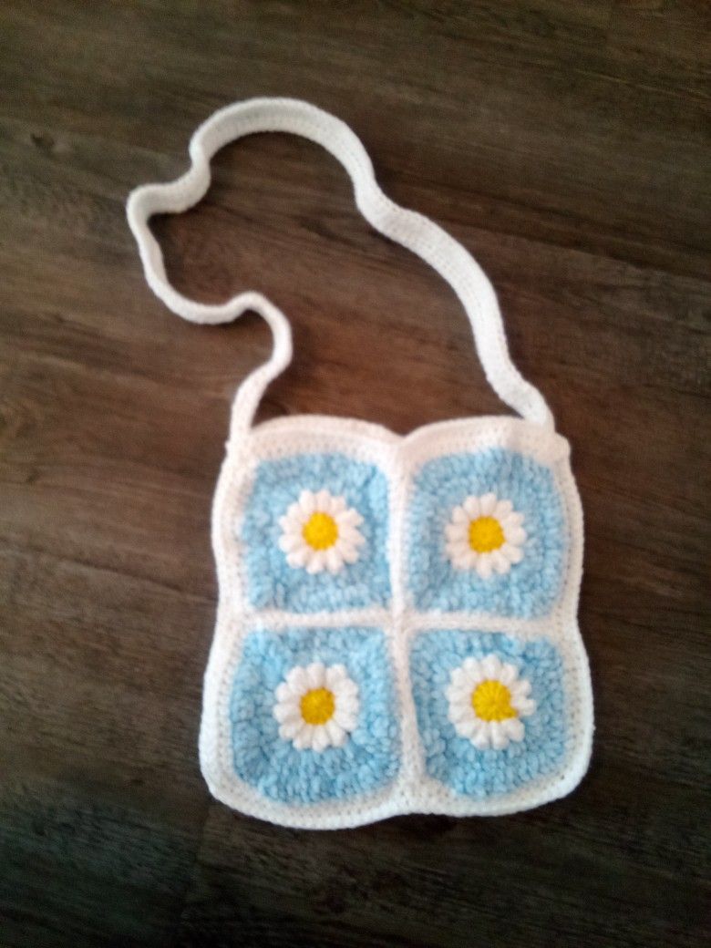 Blue Daisy Tote Bag 