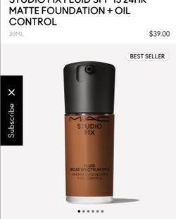 MAC studio fix fluid spf15 brand new nc55