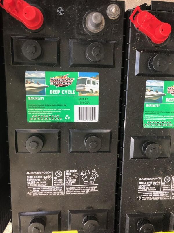 New 12 volt Interstate Battery SRM4D Marine/RV 1314 CCA. Price is Firm