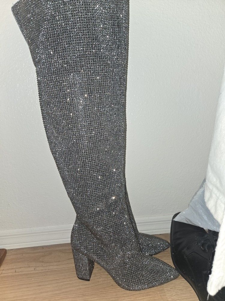Rhinestone Glam Boots