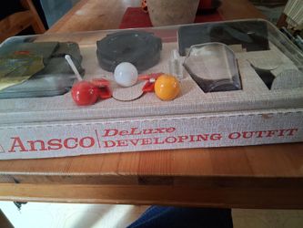 Vintage GAF ANSCOMATIC Deluxe film Developing kit 1960s in original box