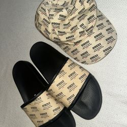Gucci Slides And Matching Hat