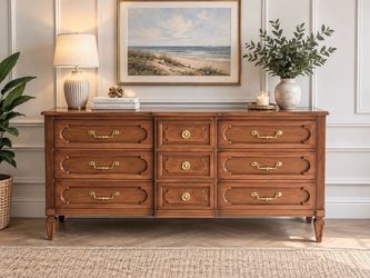 Mid Century Modern Dresser 64” / MCM Furniture / Thomasville Furniture / Solid Oak / Credenza / Buffet / Console Table