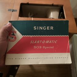 Rare Vintage Singer 503 Slant-o-matic Sewing Machine And Desk