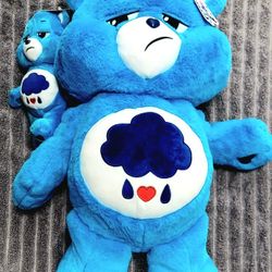 75$ Care Bear Bundle 2ft Blue Grumpy Bear And 6" Bear