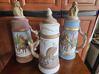 Native American Ceramic Steins 