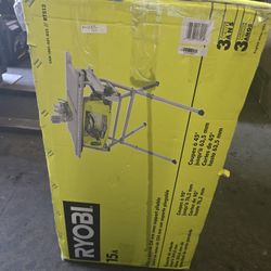 RYOBl 15 Amp 10 in. Compact Portable Corded Jobsite Table Saw with Stand #4557