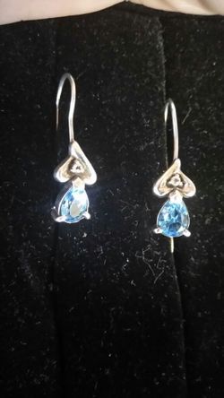 Topaz in Sterling silver earrings