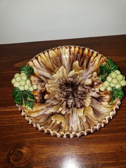 Antique St. Peter Graz Austria Handmade Grape Bowl