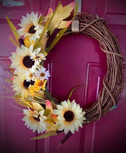 Sunflower Grapevine Wreath