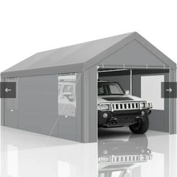 COBIZI Carport 10'X 20' Heavy Duty Carport With Powder-Coated Steel Metal Frame
