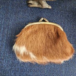 Vintage Real Hair Made in Australia Small Coin Purse