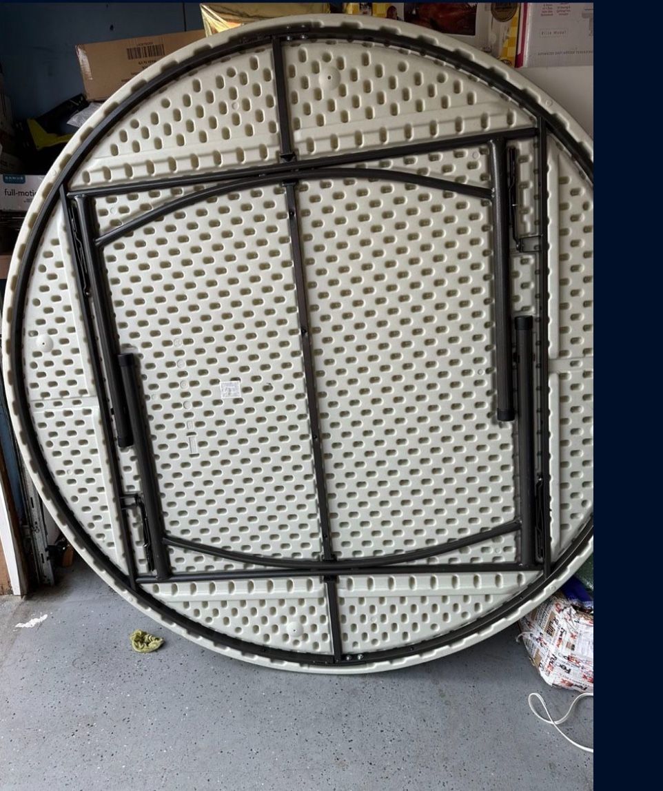 Economy Folding Table - 72" Diameter! Comfortably seats up to 8 people 