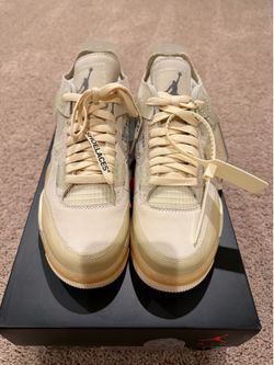Off White Sail Jordan 4’s