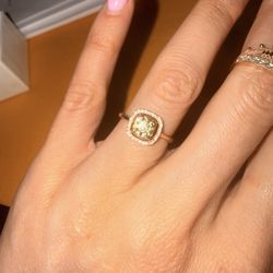 Yellow diamond 14k Gold Engagement Ring