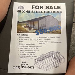 40x58 Metal building