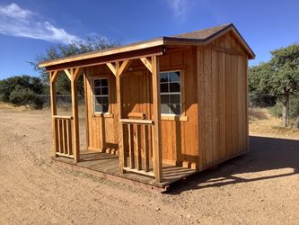 12x8 Porch Shed Rustic USED