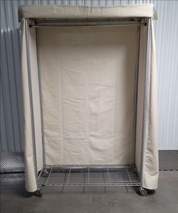 InterMetro SINGLE Clothing Rack with Cover