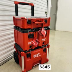 Milwaukee Packout rolling, compact tool box, deep organizer (firm price)